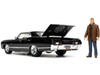 1967 Chevrolet Impala SS Sport Sedan Black Dean Winchester Diecast Figurine Supernatural 2005 2020 TV Series Hollywood Rides Series 1/24 Diecast Model Car Jada 32250