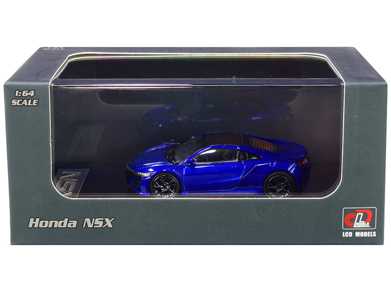 Honda NSX Blue Metallic Carbon Top 1/64 Diecast Model Car LCD Models 64004