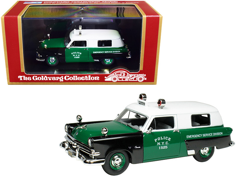 1953 Ford Courier Police Car Green and Black with White Top 
