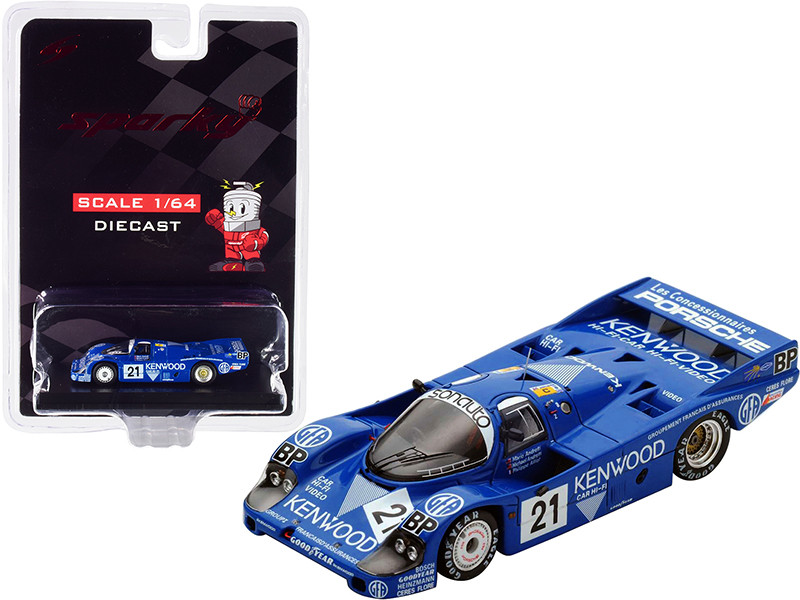 Porsche 956 #21 Andretti Andretti Alliot Kenwood 3rd Place 24H Le Mans 1983 1/64 Diecast Model Car Sparky Y177B