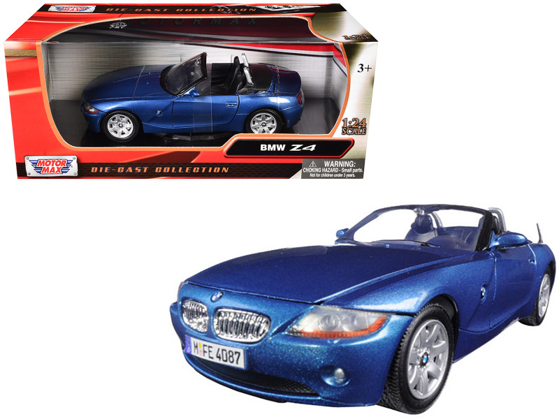 BMW Z4 Blue 1/24 Diecast Model Car Motormax 73269