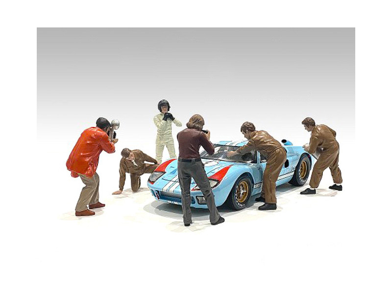 Race Day 1 6 piece Figurine Set for 1/18 Scale Models American Diorama 76283 76284 76285 76286 76287 76288