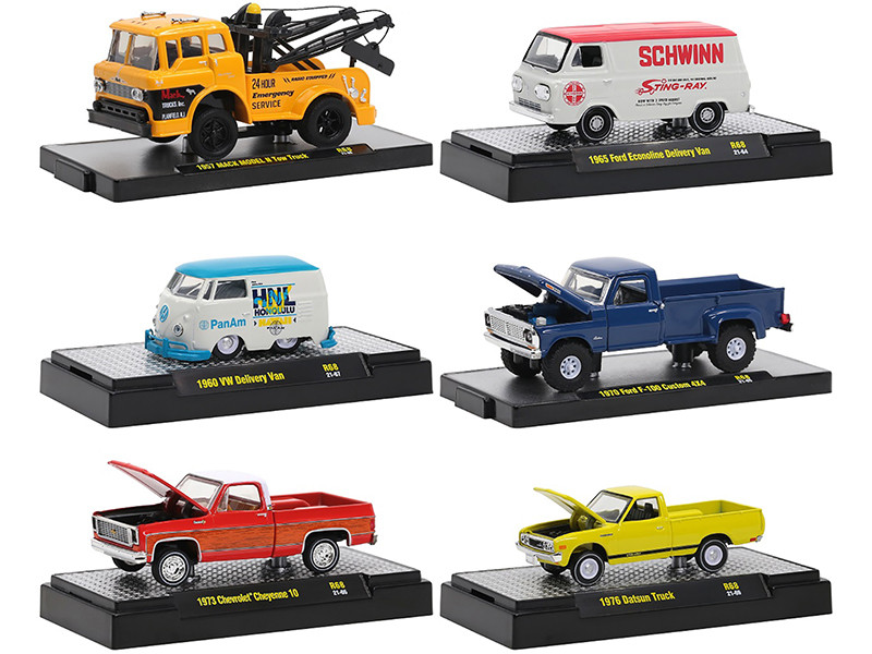 Auto Trucks 6 piece Set Release 68 IN DISPLAY CASES Limited Edition 8400 pieces Worldwide 1/64 Diecast Model Cars M2 Machines 32500-68