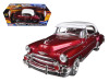1950 Chevrolet Bel Air Metallic Dark Red Custom 1/18 Diecast Car Model Motormax 79007