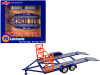Tandem Car Trailer with Tire Rack Blue Union 76 for 1/43 Scale Model Cars GMP 14316