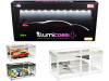 White Collectible Display Show Case Illumicase+ with LED Lights and Mirror Base and Back for 1/64 1/43 1/32 1/24 1/18 Scale Models Illumibox MJ7710 MW