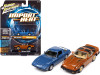 1982 Mazda RX-7 Blue Metallic 1981 Datsun 280ZX Orange Mist Metallic Import Heat Set of 2 Cars 1/64 Diecast Model Cars Johnny Lightning JLPK014 JLSP169 B
