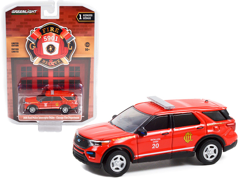 2020 FORD EXPLORER INTERCEPTOR DETROIT MI FIRE DEPT 1:64 SCALE DIECAST MODEL CAR
