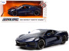 2020 Chevrolet Corvette Stingray C8 Dark Blue Metallic Hyper-Spec Series 1/24 Diecast Model Car Jada 32949