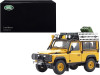Land Rover Defender 90 Yellow with Roof Rack and Accessories 1/18 Diecast Model Car Kyosho 08901 CT