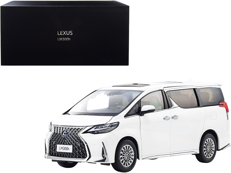 Lexus LM300h Hybrid Van with Sunroof White Pearl 1/18 Diecast Model Car Kyosho 08963 WP