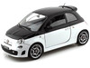Fiat Abarth 500 White Black 1/18 Diecast Model Car Motormax 79168