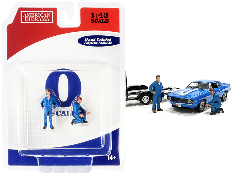 John and Tony Mechanics Set of 2 Figurines for 1/43 Scale Models by American Diorama