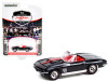 1967 Chevrolet Corvette Convertible Black Red Stripe Red Interior Lot #1367 Barrett Jackson Scottsdale Edition Series 8 1/64 Diecast Model Car Greenlight 37240 A