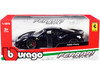 Ferrari 488 Pista Dark Blue Metallic Silver Stripes 1/24 Diecast Model Car Bburago 26026