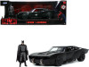 Batmobile Matt Black with Batman Diecast Figure The Batman 2022 Movie DC Comics 1/24 Diecast Model Car Jada 32731