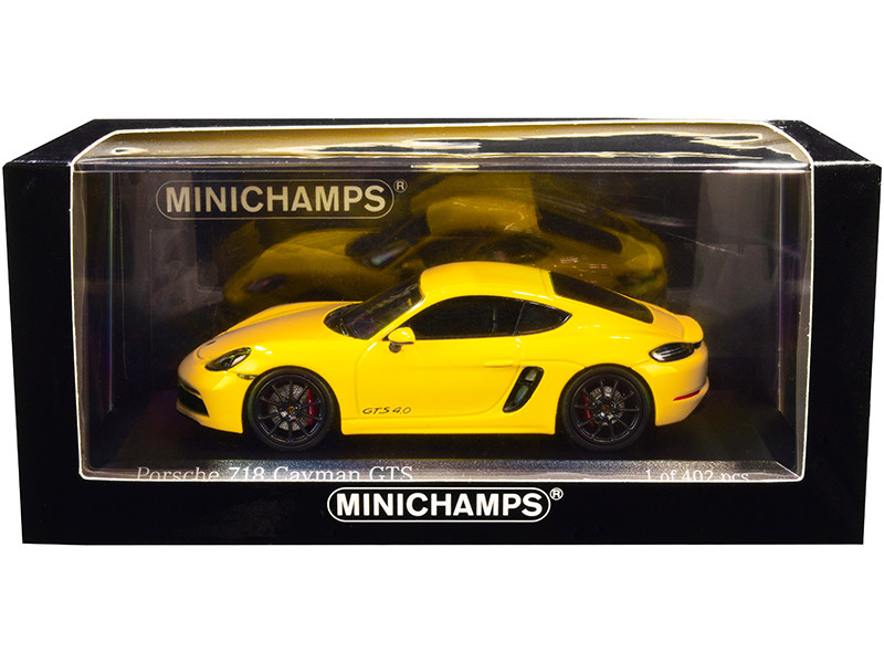 2020 Porsche 718 Cayman GTS 4.0 982 Yellow Limited Edition 402 pieces Worldwide 1/43 Diecast Model Car Minichamps 410069001