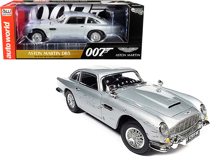 Aston Martin DB5 Coupe RHD (Right Hand Drive) Silver Birch Metallic (Damaged Version) James Bond 007 