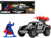 Stinger with Missile Launcher Cobra Commander Diecast Figurine G.I. Joe Hollywood Rides Series 1/32 Diecast Model Car Jada 33085