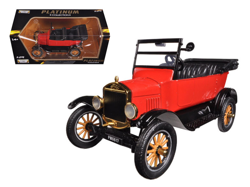 1925 Ford Model T Touring Red 1/24 Diecast Model Car Motormax 79328