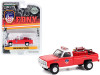 1986 Chevrolet M1008 Pickup Truck Red White Top Fire Equipment Hose Tank Fire Department City of New York FDNY Hobby Exclusive 1/64 Diecast Model Car Greenlight 30240