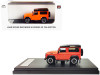 Land Rover Defender 90 Works V8 Bright Orange Black Top 70th Edition 1/64 Diecast Model Car LCD Models LCD64016
