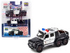 Mercedes Benz G63 AMG 6x6 Pickup Truck U.S. Police Car Black White 1/64 Diecast Model Car Era Car ESPMJ003B
