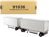 Wabash National 28' Double Pup Trailers White Transport Series 1/50 Diecast Model Diecast Masters 91036