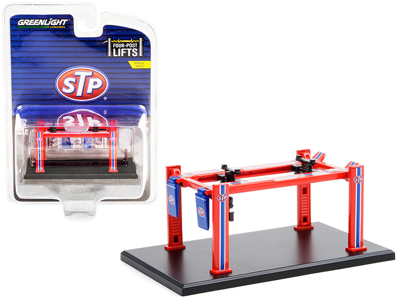 ミニカー　1/18 Four-Post Lift - NOS Nitrous Oxide Systems [13672] Greenlight 13672 Adjustable Four Post Lift 
