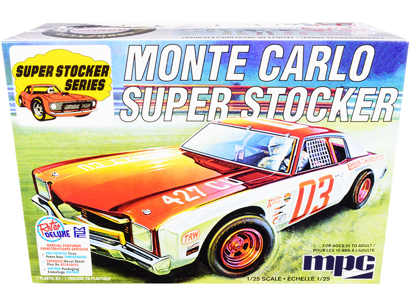 Skill 2 Model Kit 1971 Chevrolet Monte Carlo Super Stocker 1/25 Scale Model MPC MPC962 M