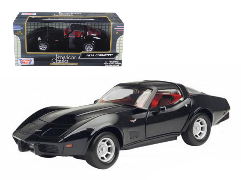 1979 Chevrolet Corvette Black 1/24 Diecast Car Model Motormax 73244