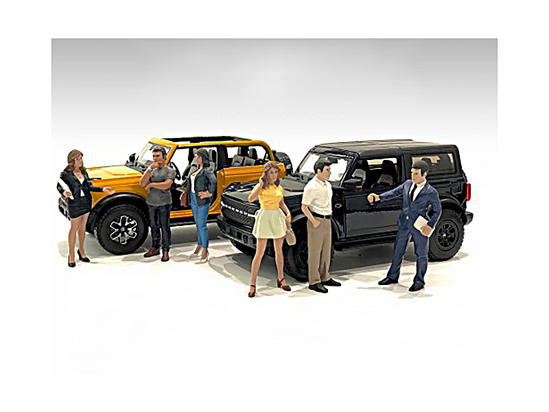 The Dealership 6 piece Figurine Set for 1/18 Scale Models American Diorama 76307-76308-76309-76310-76311-76312