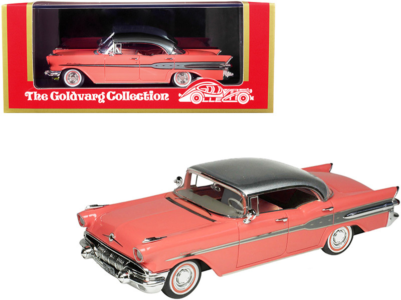 1957 Pontiac Star Chief 4-Door Hardtop Carib Coral with Gray Metallic Top Limited Edition to 310 pieces Worldwide 1/43 Model Car by Goldvarg Collection
