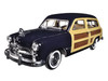 1949 Ford Woody Wagon Dark Blue 1/24 Diecast Model Car Motormax 73260