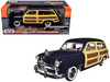 1949 Ford Woody Wagon Dark Blue 1/24 Diecast Model Car Motormax 73260
