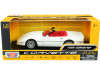 1986 Chevrolet Corvette C4 Convertible White Red Interior History of Corvette Series 1/24 Diecast Model Car Motormax 73298