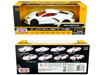 2020 Chevrolet Corvette C8 Stingray White Red Interior History of Corvette Series 1/24 Diecast Model Car Motormax 79360
