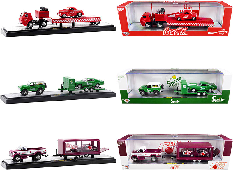 Auto Haulers 3 Sodas Set of 3 pieces Release 14 Limited Edition 8400 pieces Worldwide 1/64 Diecast Models M2 Machines 56000-TW14