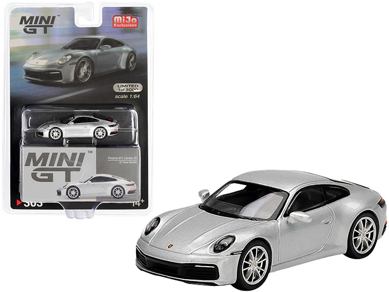 Porsche 911 Carrera 4S GT Silver Metallic Limited Edition 3000 pieces Worldwide 1/64 Diecast Model Car True Scale Miniatures MGT00303