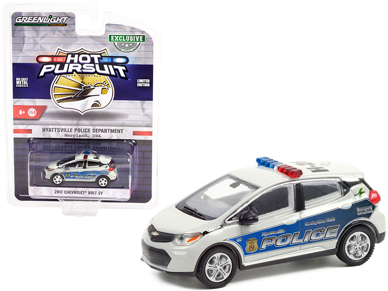 2017 Chevrolet Bolt EV Gray Hyattsville Police Department Maryland USA Hot Pursuit Series 1/64 Diecast Model Car Greenlight 30264