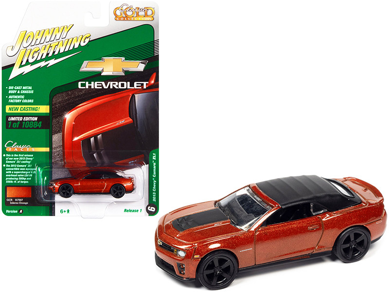 2013 Chevrolet Camaro ZL1 Convertible (Top Up) Inferno Orange Metallic with Black Top 