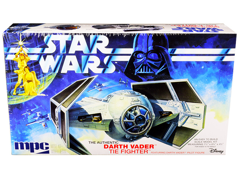 Skill 2 Model Kit Darth Vader's Tie Fighter Star Wars Episode IV A New Hope 1977 Movie MPC MPC952