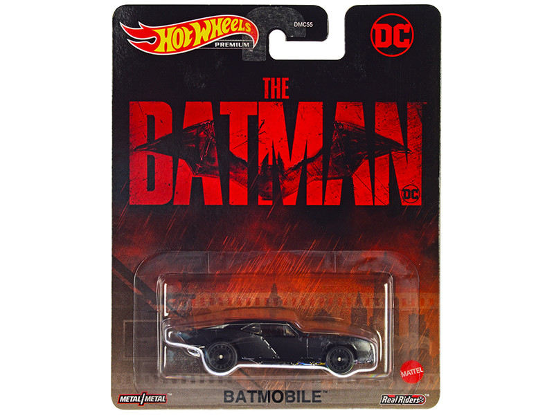 Batmobile Matt Black The Batman 2022 Movie DC Comics Diecast Model Car Hot Wheels GRL75