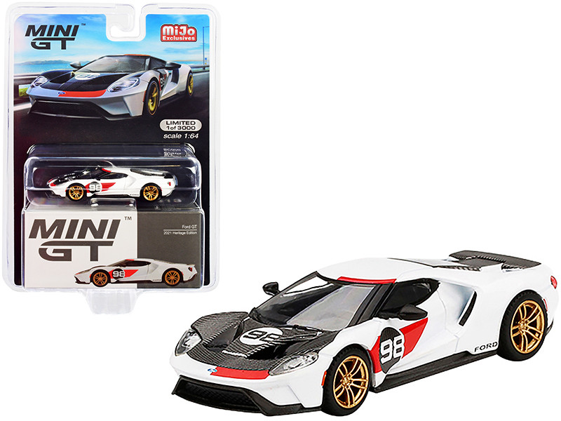Ford GT #98 Ken Miles Heritage Edition 2021 Limited Edition 3000 pieces Worldwide 1/64 Diecast Model Car True Scale Miniatures MGT00313