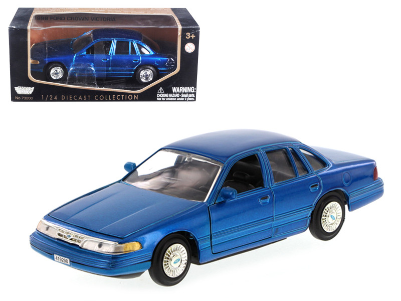 1998 Ford Crown Victoria Blue 1/24 Diecast Model Car Motormax 76102