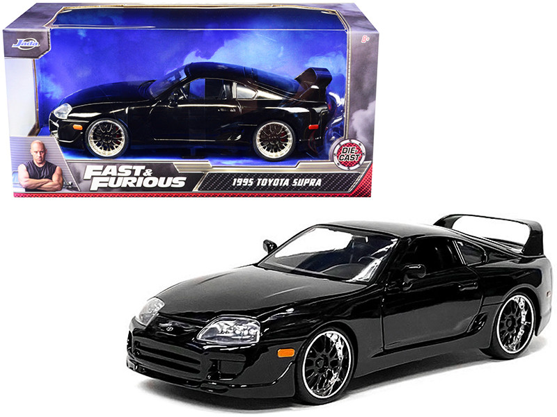1995 Toyota Supra Black Fast & Furious Movie 1/24 Diecast Model Car Jada 33380