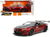 2016 Chevrolet Camaro Widebody HKS Candy Red Metallic Matt Gray Metallic Bigtime Muscle Series 1/24 Diecast Model Car Jada 33856