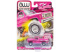 Chevrolet Cheyenne 10 Pickup Truck Pink with Graphics Cha Cha Shirley Muldowney Las Vegas Diecast Super Convention 2022 Limited Edition 3024 pieces Worldwide 1/64 Diecast Model Car Auto World CP7950