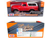 1978 Ford Bronco Custom Red White Timeless Legends Series 1/24 Diecast Model Car Motormax 79373