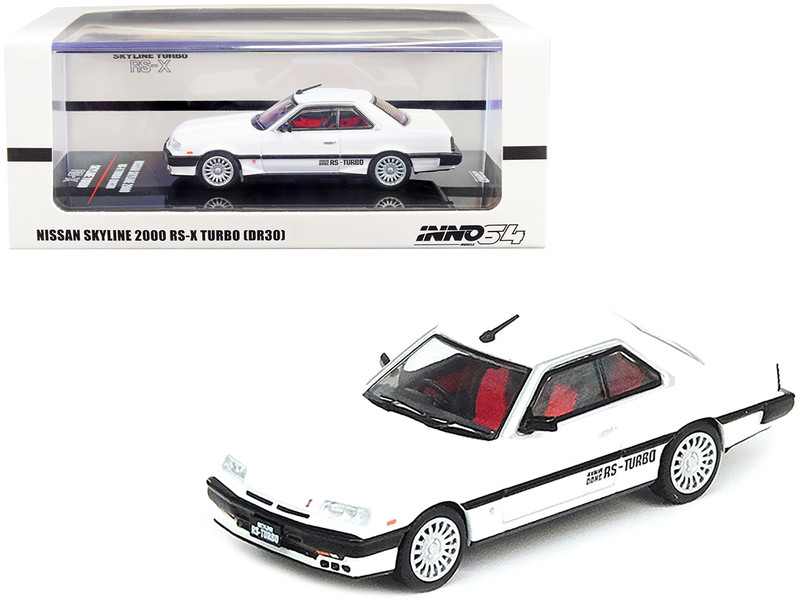 Nissan Skyline 2000 RS-X Turbo DR30 RHD Right Hand Drive White 1/64 Diecast Model Car Inno Models IN64-R30-WHI